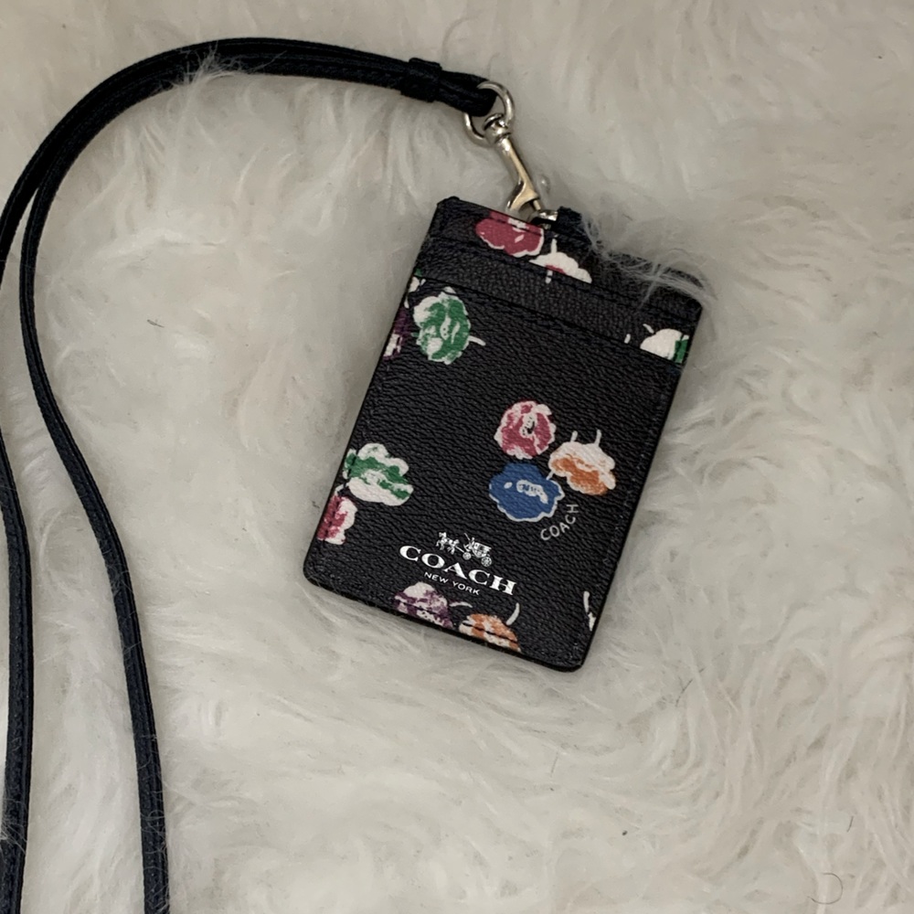 Coach Lanyard Black Wildflower